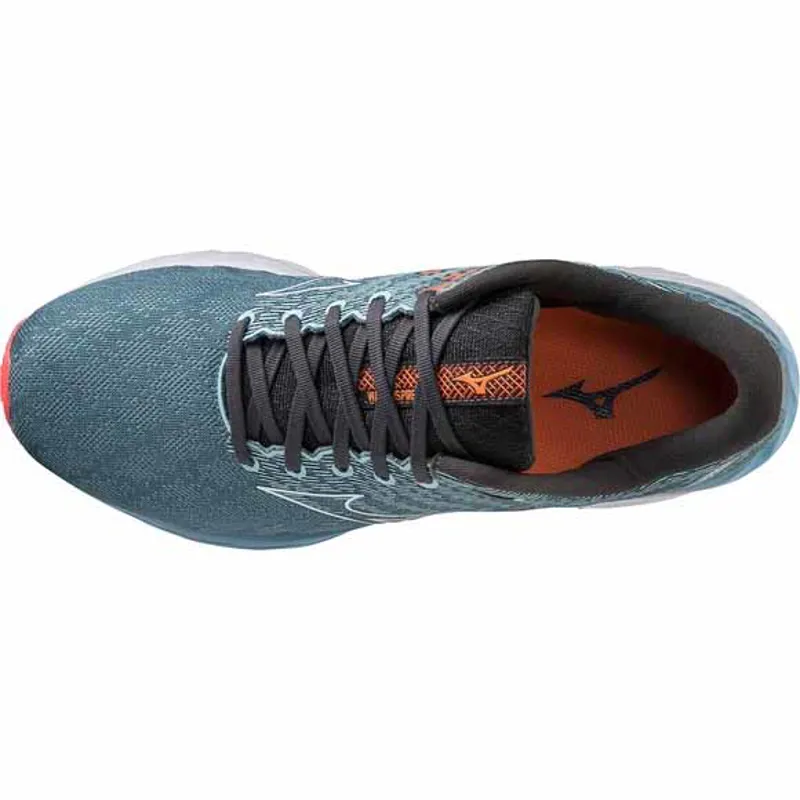 Mizuno Men's Wave Inspire 19 Provincial Blue/White/Light Orange-4